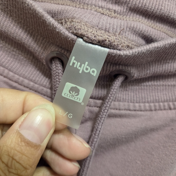 Hyba Cotton Blend Cargo Pants Pink Full Length Drawstring Waist Casual - Picture 7 of 9